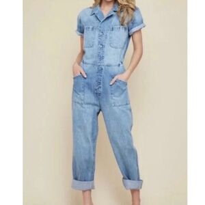Saints & Hearts Denim Jumpsuit Coveralls NWT